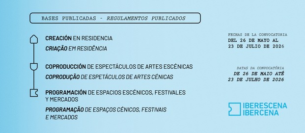 Publicadas las bases de la convocatoria ordinaria de IBERESCENA 2026-2027